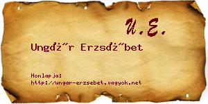 Ungár Erzsébet névjegykártya
